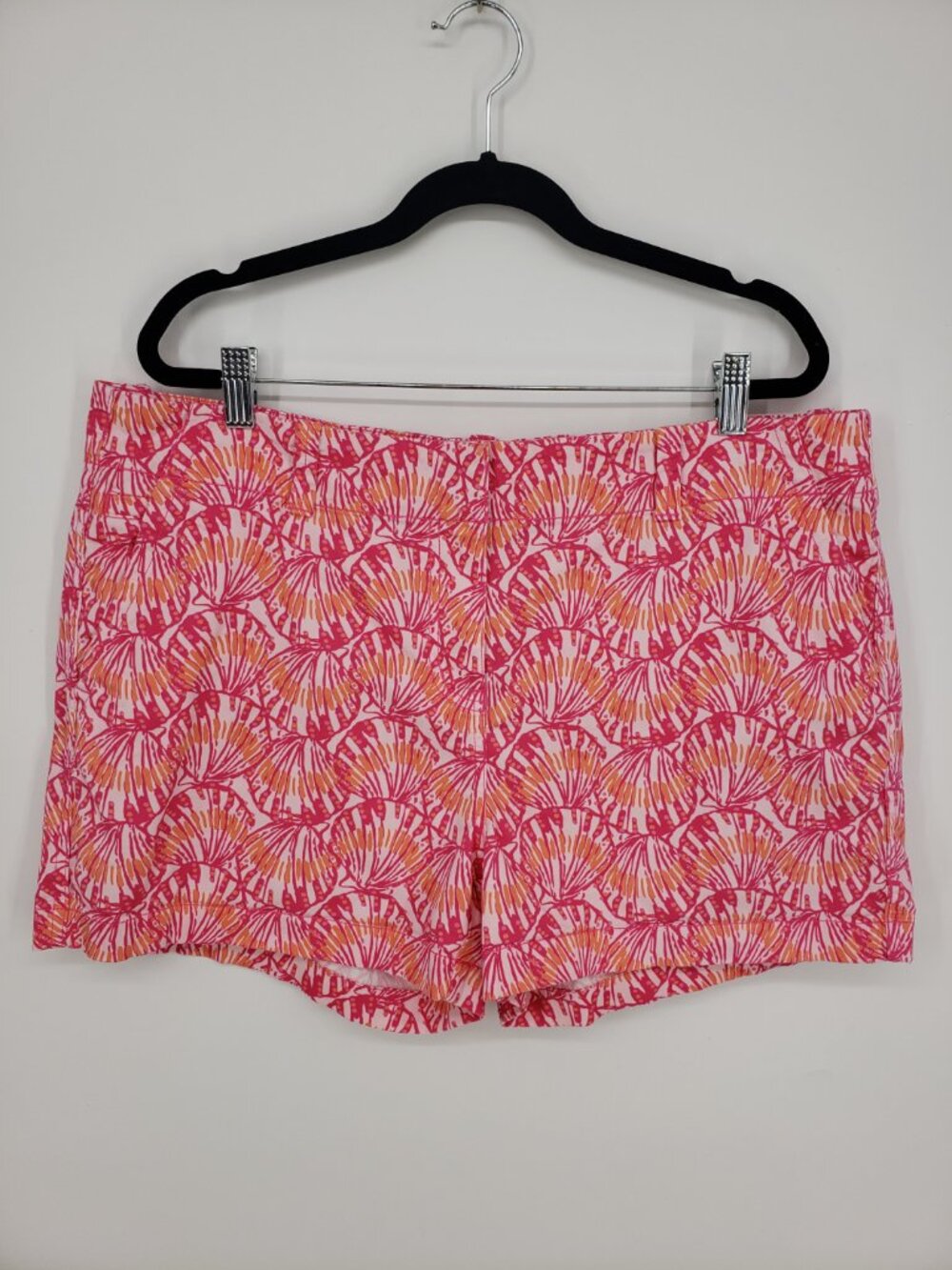 Vineyard Vines Seashell Shorts Womens Sz 16 Pink Orange 3" Chino Coastal Beach